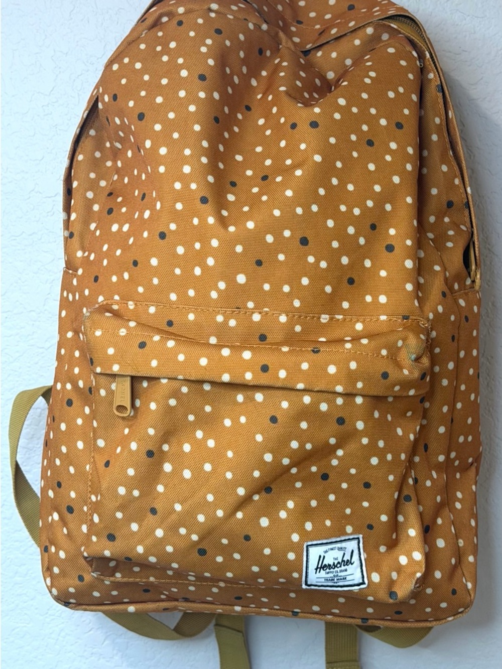 Herschel Supply Co Backpack Yellow Polka Dots School Travel